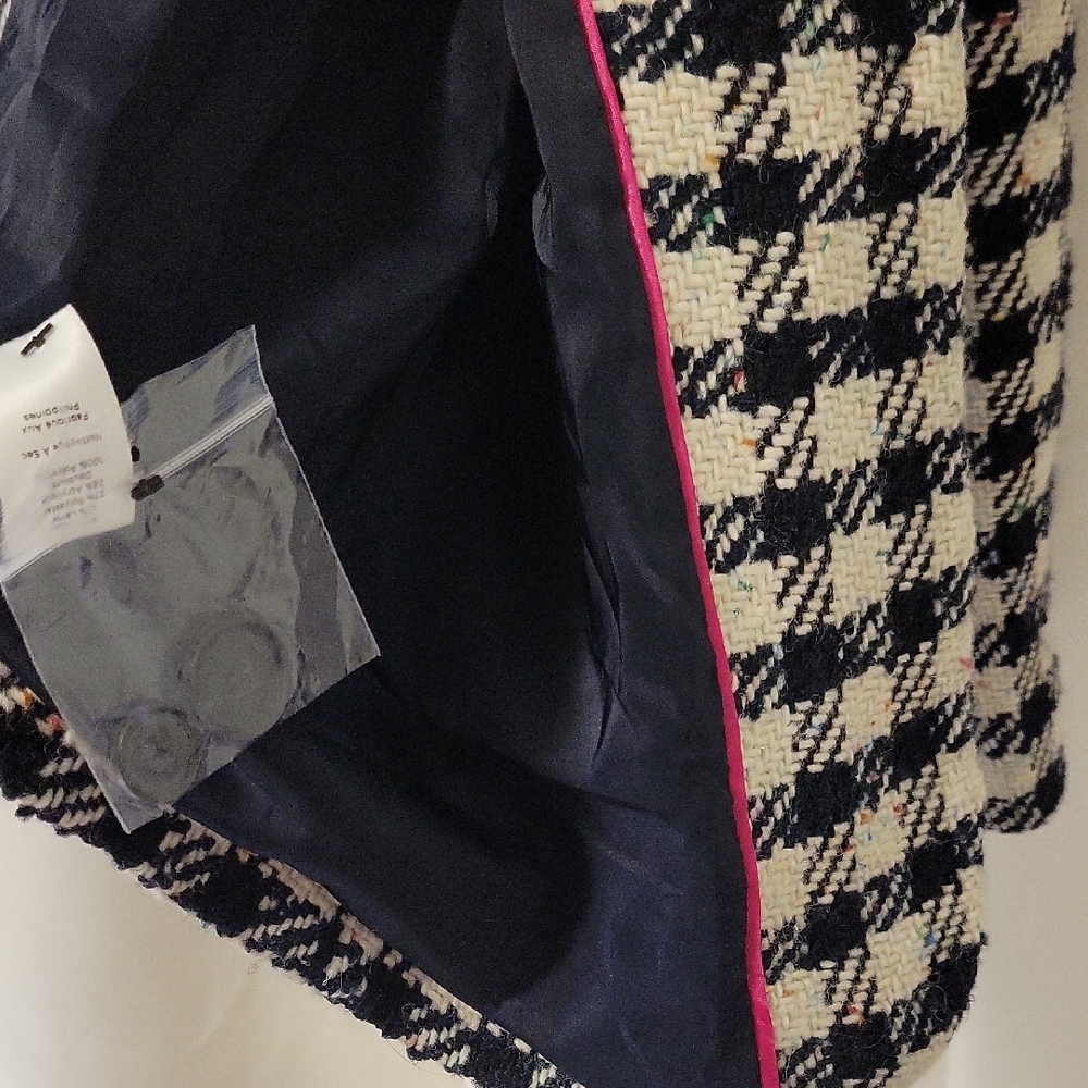 Talbots Women's Black and White Checkered Jacket - Picture 14 of 14